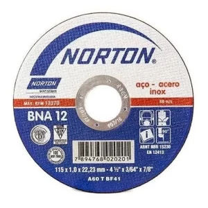 Disco Corte Metal 41/2 X 3MM X 7/8 ACERO UNIVERSAL. NORTON