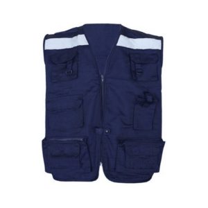 CHALECO GEOLOGO LONA AZUL T-XL