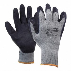 GUANTE POLI-LAT X GRIS/ NEGRO T.9