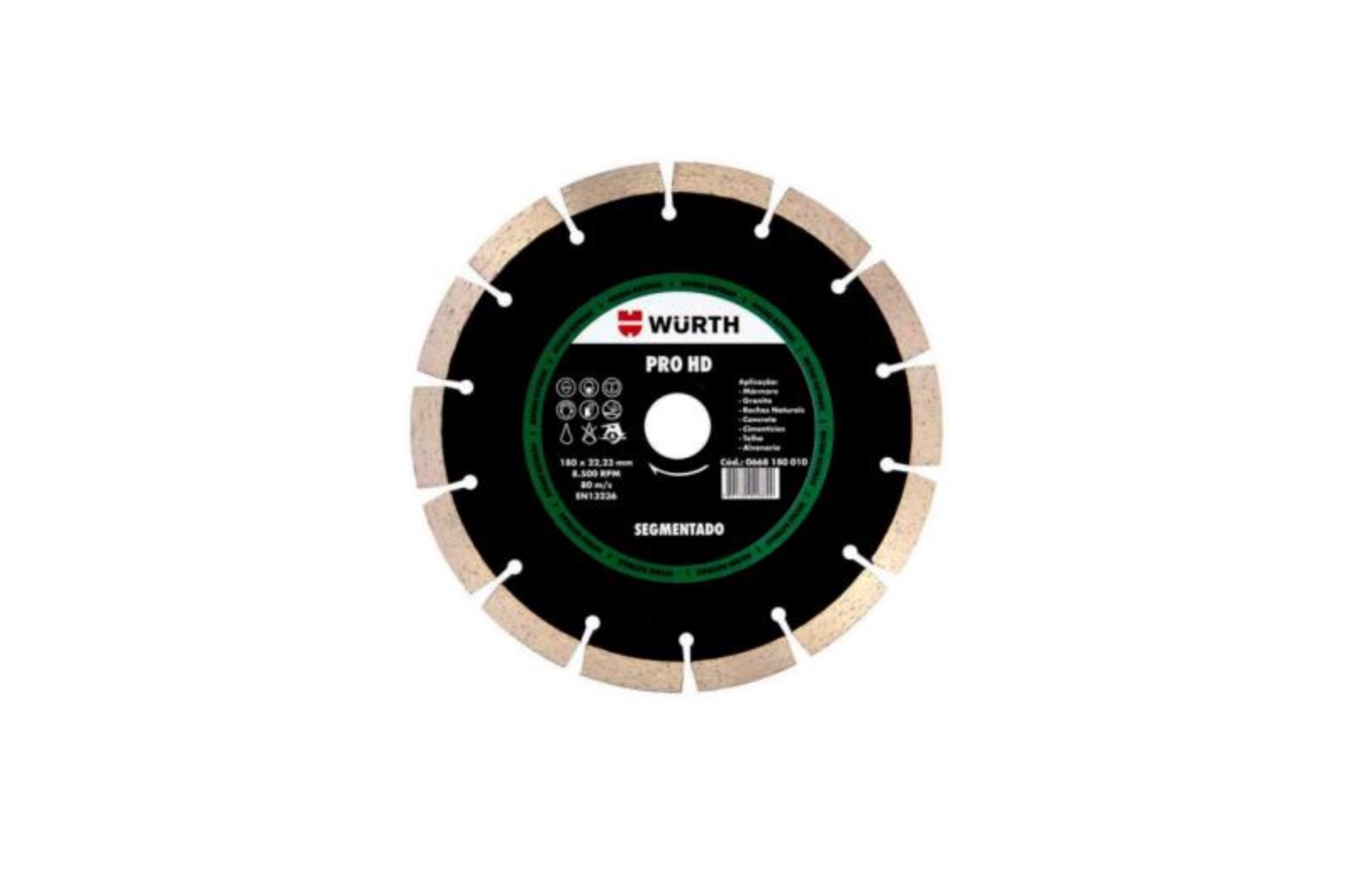 Disco Diamantado pro 180 segmentado wurth